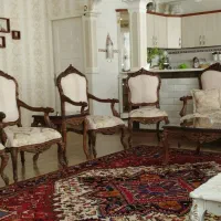 مبلمان 9نفری چوب راش خیلی خیلی شیک باسه جلو مبلی