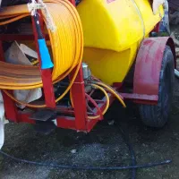 تیلر ۱۴ اسب مزرعه استارتی خشک با سمپاش ‌ تریلی کمپ|ماشین‌آلات صنعتی|ساری, |دیوار