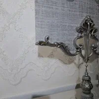 یک عدد لوستر ۵ شاخه تمام کریستال و پرده دو مکانیزم|لوستر و چراغ آویز|ری, فیروزآبادی|دیوار