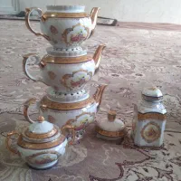 قوری چینی لردشید لیلی و مجنون طلا کوب لب توری