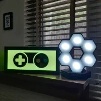 چراغ و تابلو گیمینگ (پنل ۶ ضلعی، چراغ خواب RGB)