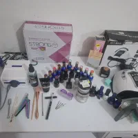 وسایل ناخن همراه با میز و دستگاه استرانگ اصل کره