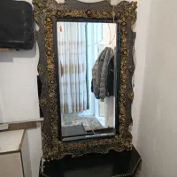 اینه شمعدان .میز جلو مبلی .استند چوبی|بوفه، ویترین، کنسول|تاکستان, |دیوار