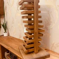 آباژور تمام  چوبی روسی/ترکیب هنر و طبیعت|چراغ خواب و آباژور|اصفهان, شفق|دیوار