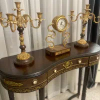 میز کنسول انتیک ساعت شمعدان قدیمی شمعدون عتیقه|کلکسیون اشیاء عتیقه|تهران, حافظیه|دیوار