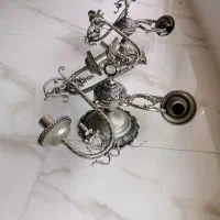 یک جفت لوستر سه شاخه سقفی