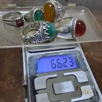 5عدد انگشتر نقره نگین دار یکجا 28میلیون