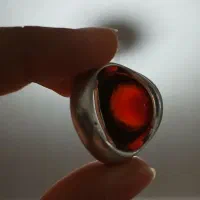 انشگتر مردانه عقیق کلوخه قدیمی|کلکسیون اشیاء عتیقه|فریمان, |دیوار