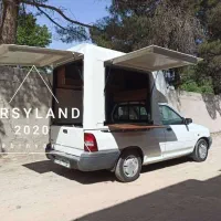 کابین 160 پراید وانت فایبر باربند مسقف عقب وانت