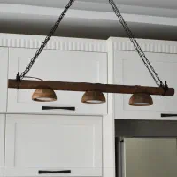 لوستر چوبی|لوستر و چراغ آویز|چهاردانگه (تهران), |دیوار