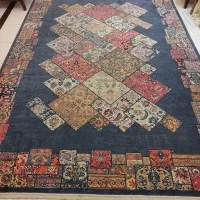 فرش ماشینی مدرن سورمه ای