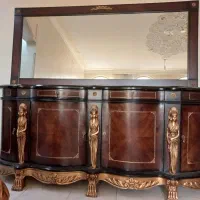 کنسول چوبی همراه آینه