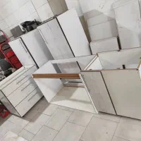 کابینت و کمد دیواری دست دوم با سینک و هود و گاز