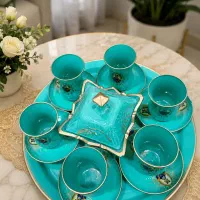 ست چاییخوری ترک فیروزه ای
