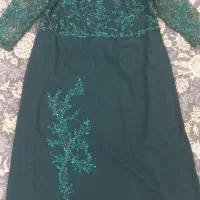 لباس مجلسی زنانه رنگ سبز یشمی پررنگ