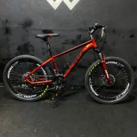 دوچرخه سایز ۲۴ ترمز دیسکی ۲۴ دنده کمک فنر قفل شو