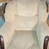 مبل و میز عسلی و میز تلویزیون و تخت چوبی