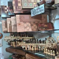 تخته نردساعت شنی سکان لنگر کشتی چوبی