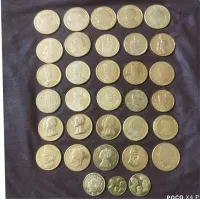 مجموعه کمیاب ۳۳ عددی از سکه های برنجی