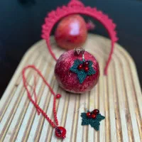 گوشواره دستبافت یلدایی|زیورآلات و اکسسوری|بندر انزلی, عباس آباد|دیوار