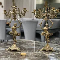 2عدد شمعدان برنجی