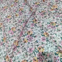 شال مجلسی سفید و نباتی و روسری