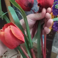 گلدان چوبی با گلهای مصنوعی|گل مصنوعی|مشهد, رسالت|دیوار