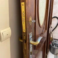 درب ضد سرقت چوب گردو|مصالح و تجهیزات ساختمان|فولادشهر, مسکن مهر فولادشهر|دیوار