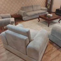 مبل ترک ۸ نفره و ساعت ایستاده با چوب راشا و بوفه