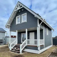 سازه ویلا پیش ساخته سوئیسی چوب الاچیق باغ فضای سبز