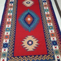 گلیم طرح گل پامچال|گلیم، جاجیم، گبه|شیراز, تندگویان|دیوار