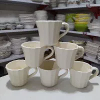 حراج فنجان مشکی مات گلدار لیوان چینی سرامیکی