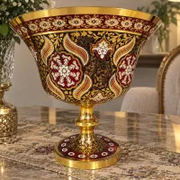 کریستال طلا کار دست با قلم