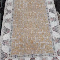 کناره فرش طوسی فیلی نقره ای طلایی 1در1/5 اشپزخانه