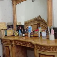 تخت سلطنتی ایتالیایی + میز کنسول و آینه+ دو پاتختی|تخت و سرویس خواب|تهران, نصرت|دیوار