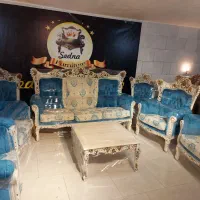 مبل شاهنشین  9نفره چوب گردو اصل مناسب جهاز