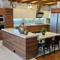 کابینت ام دی اف های گلس بسیار تمیز + یراق آلمانی