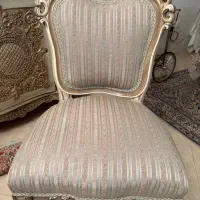 صندلی استیل سالم. پارچه نو ۴ عدد