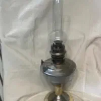 گردسوزیاچراغ نفتی پایه سنگی بدنه برنجی سالم