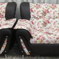 مبلمان هفت نفره همراه با میز جلو مبلی، تمیز و سالم