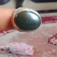 انگشتر نقره کم یاب یشمی شجری