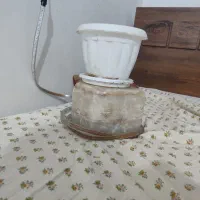سنگ  برای زیر گلدان همراه با نورپردازی و گلدان|گل و گیاه طبیعی|نجف‌آباد, شهدای غربی|دیوار