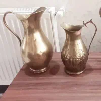 پارچ برنجی مهردار قابلمه ملاقه مسی  آنتیک قدیمی|صنایع دستی و سایر لوازم تزئینی|تهران, مینای جنوبی|دیوار
