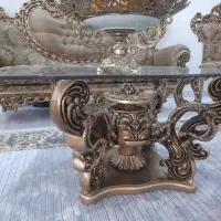 مبل ورق طلا خیلی خیلی تمیز سالم ۹ نفره چوب راش