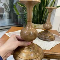 شمع‌دان چوبی دست‌ساز لوکس|صنایع دستی و سایر لوازم تزئینی|مشهد, آزادشهر|دیوار