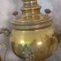 سماورزغالی ۵لیتری جنس برنج باقوری