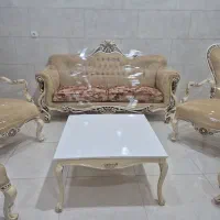 مبل سلطنتی خورشیدی ۷نفره|مبلمان خانگی و میز عسلی|رشت, دباغیان|دیوار