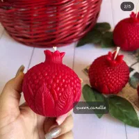 شمع انار دون قطر ۶ سانت بسته ۳ عددی