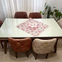 میز ناهارخوری ۶ نفره تمام‌چوب سالم و تمیز|میز و صندلی غذاخوری|لاهیجان, امیرشهید|دیوار