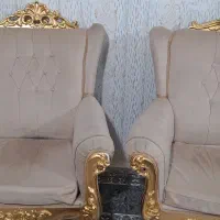 مبلمان هفت‌نفره سلطنتی با جلو‌مبلی و عسلی|مبلمان خانگی و میز عسلی|کرمانشاه, |دیوار